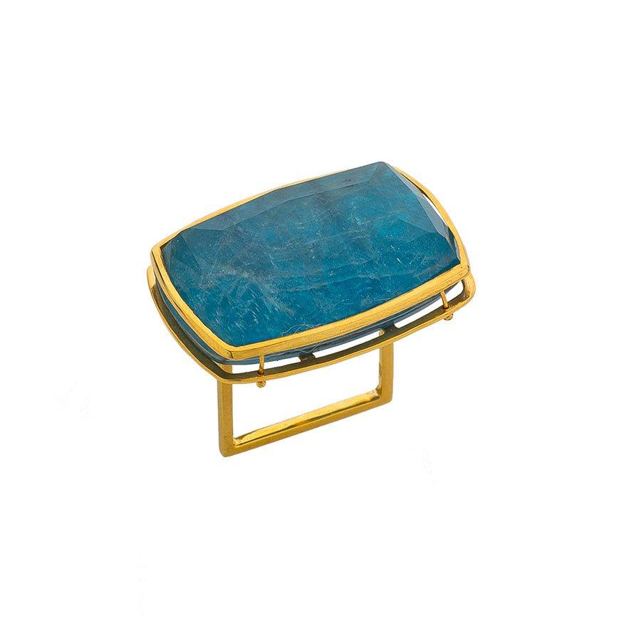 Rectangular Apatite Ring
