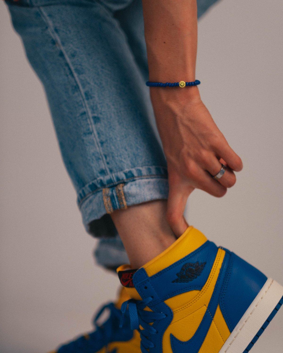 Smiley Bracelet Navy Blue
