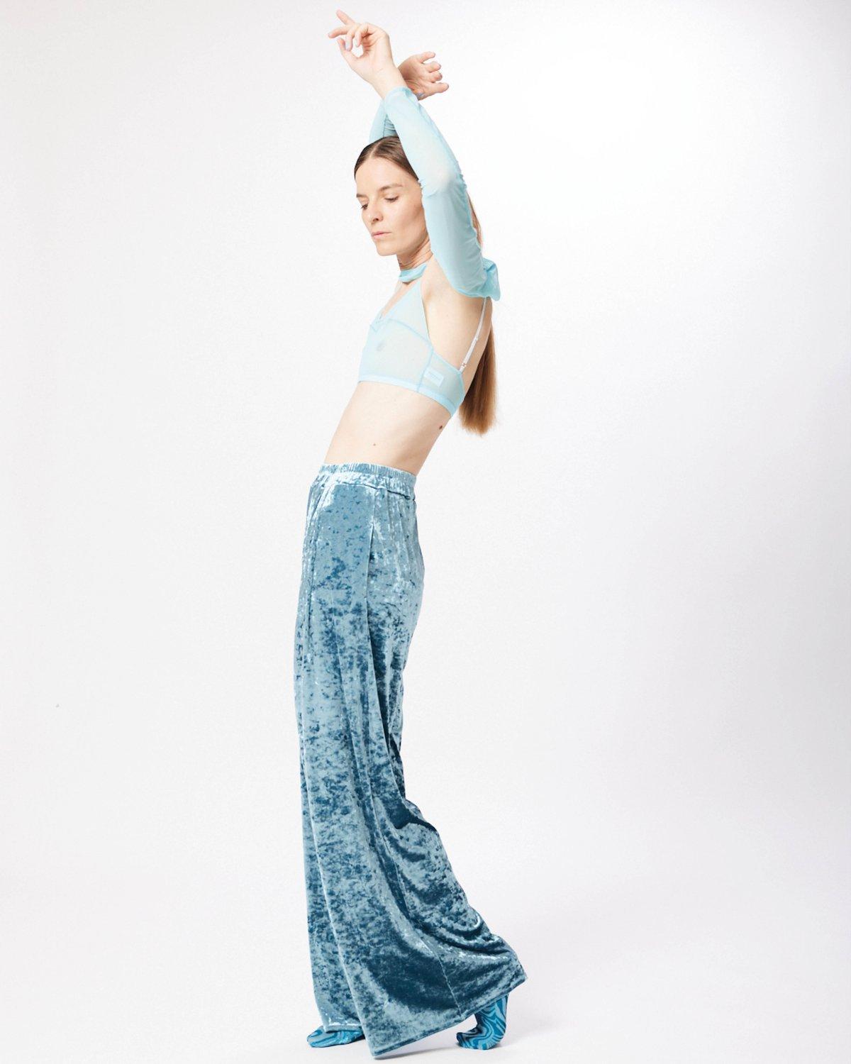 Hammered Velvet Pocket Pants