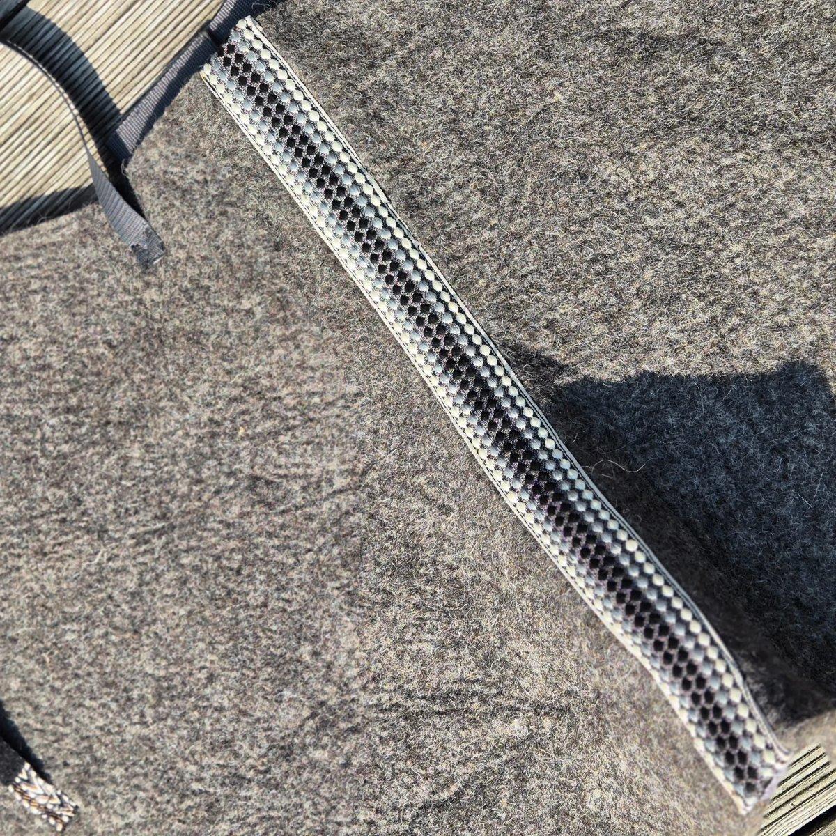 Showjumping felted saddle pad handmade from organic wool