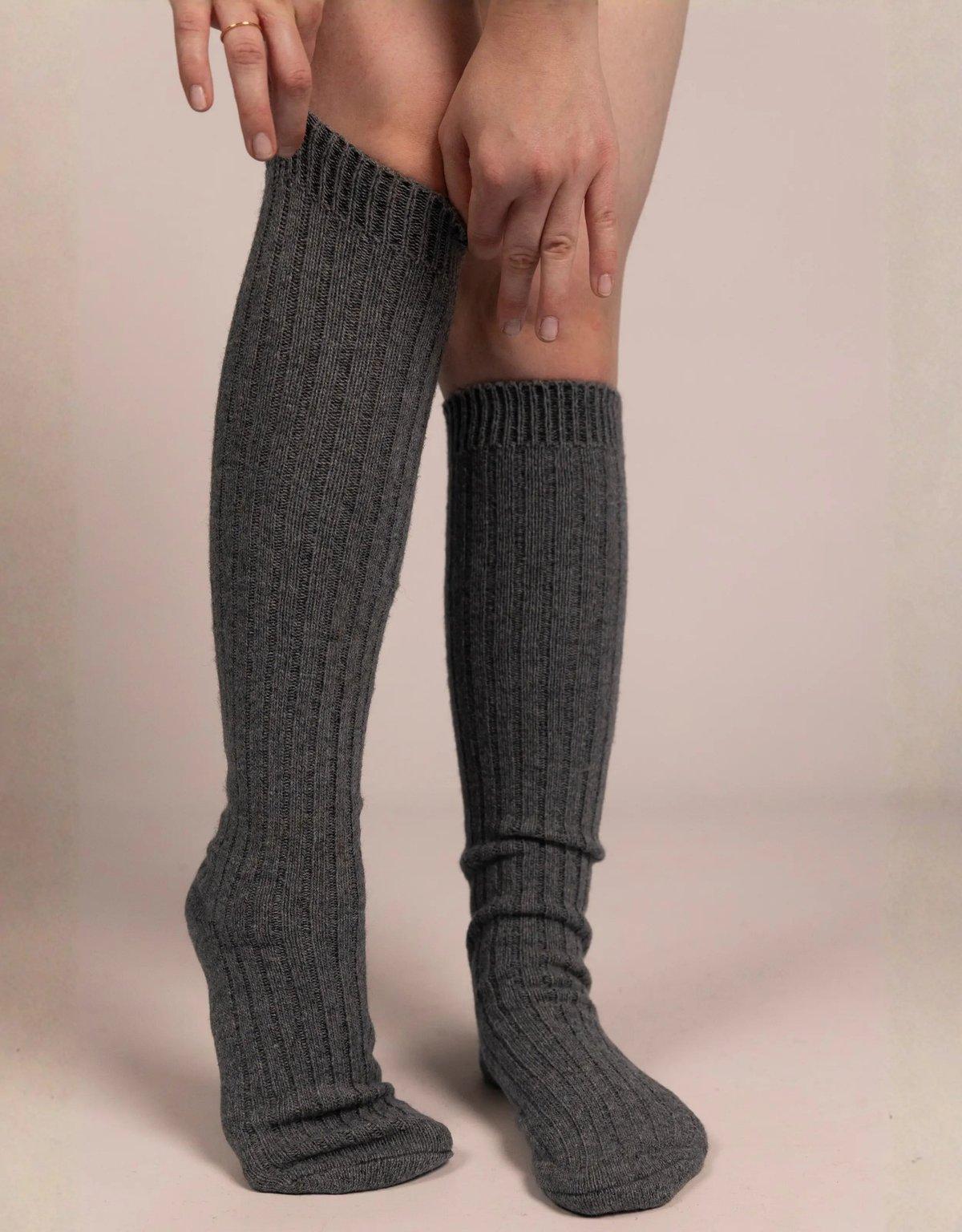 Knee-High Alpaca Socks