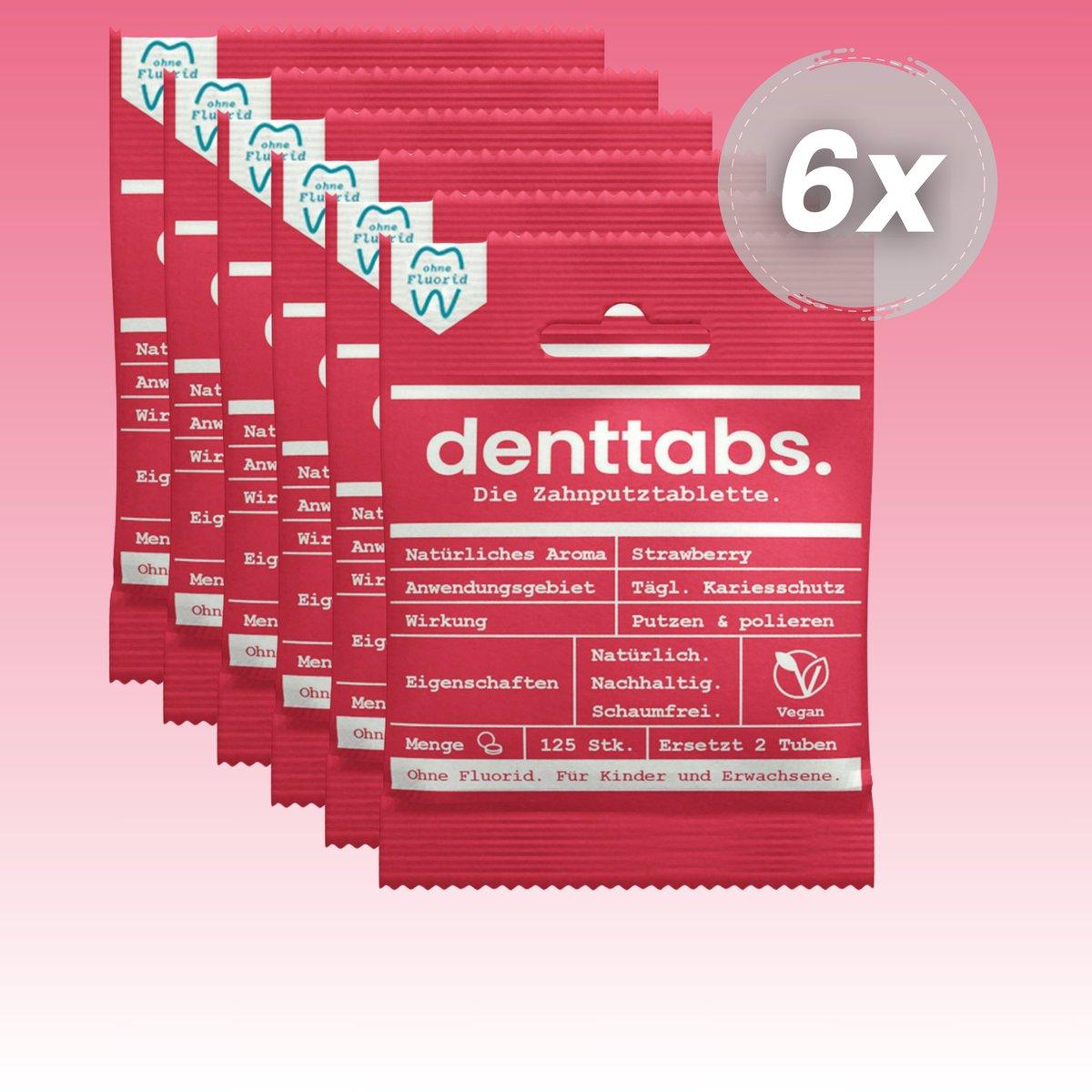 Denttabs Strawberry Fluoride-Free
