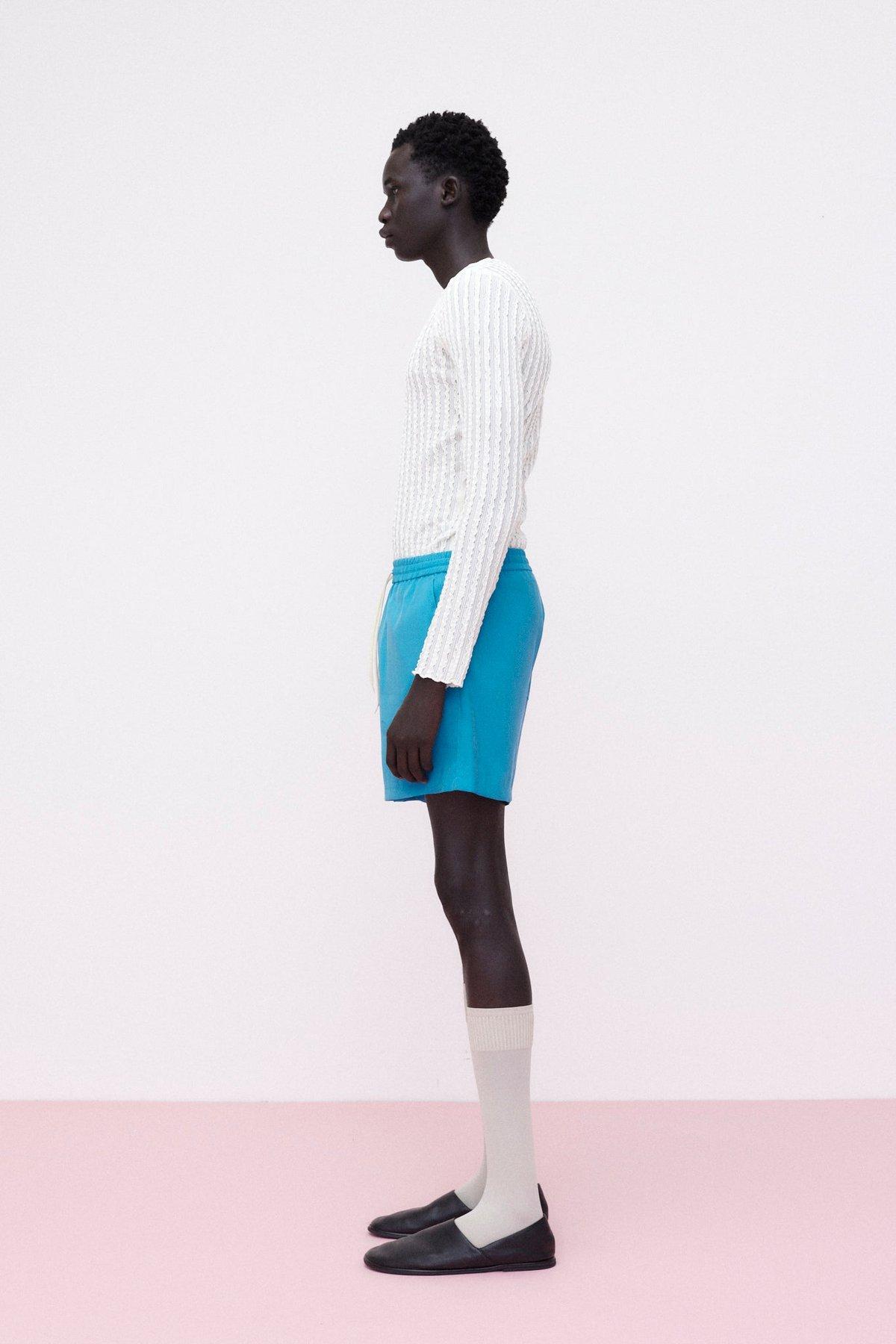 Cupro Shorts - Turquoise