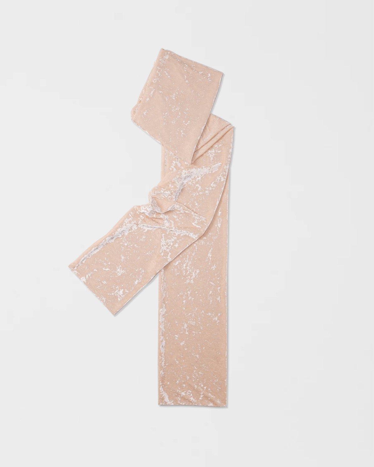 Hammered Velvet Scarf Pearl