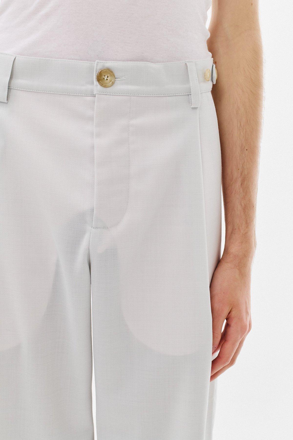 Pleated Trousers Wool-Bamboo Blend, Light-Mint