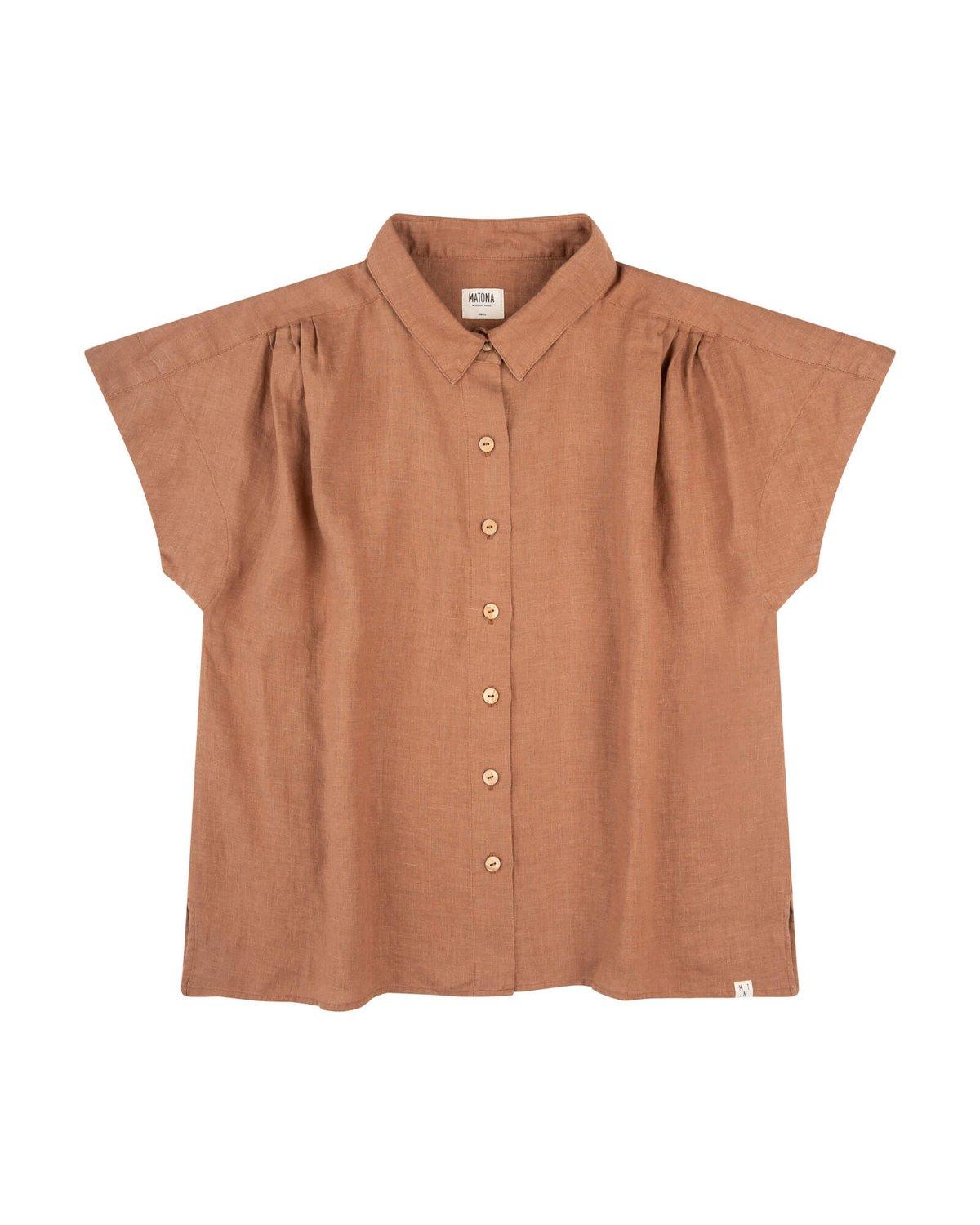 Linen Blouse Coffee