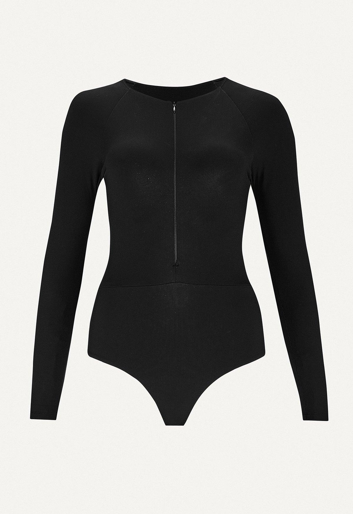 Orfe Ribbed Black Surf Suit
