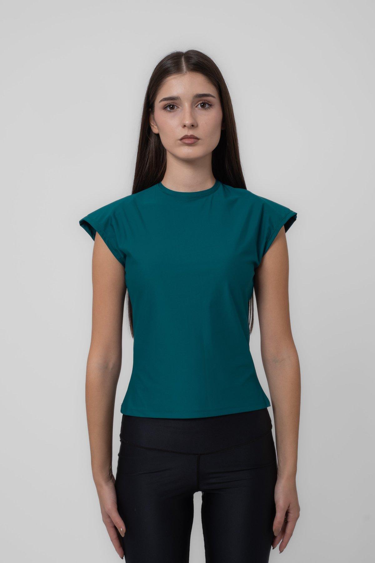 Aurora Cap Sleeve Top - Dark Cyan