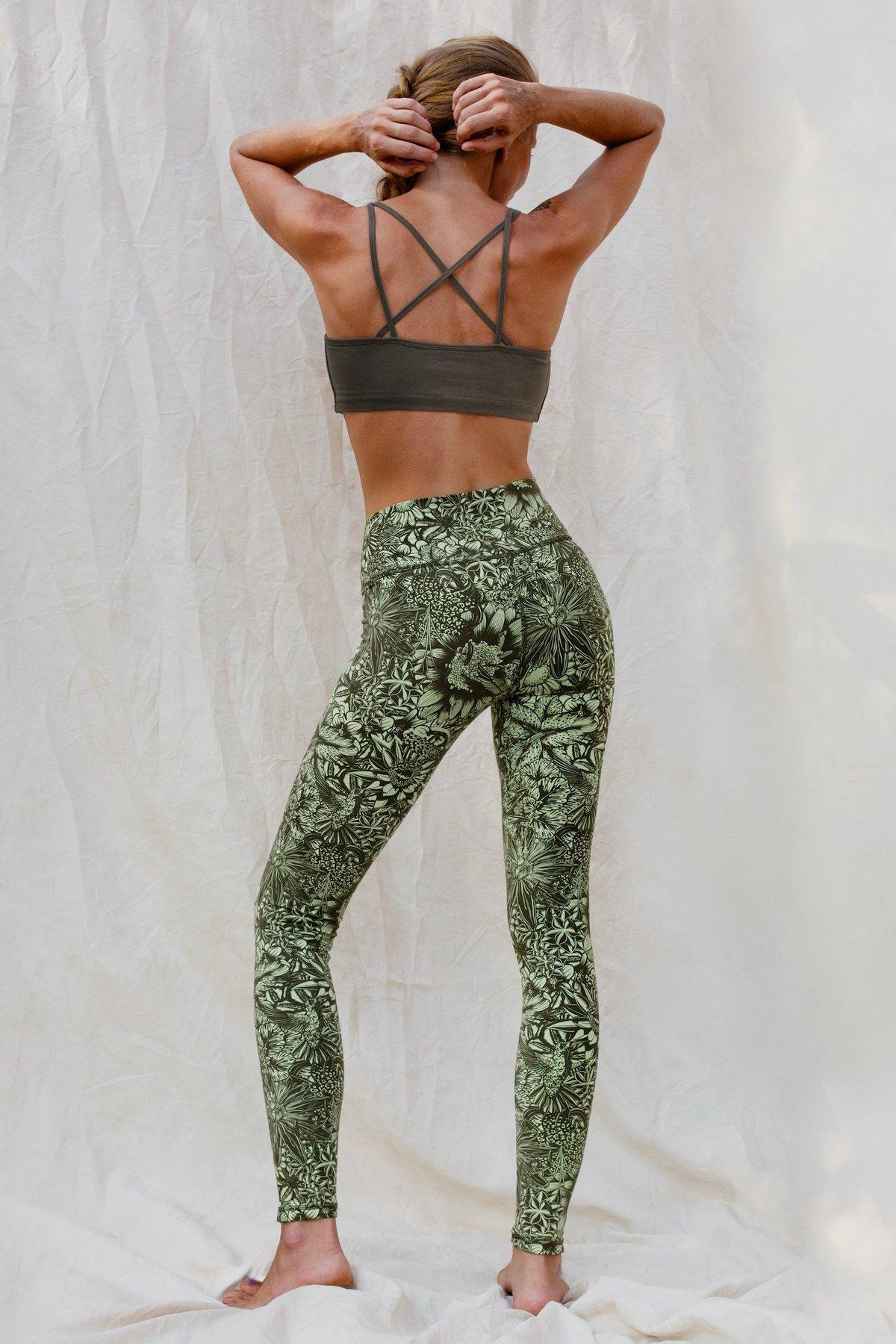 Bloom Leggings - Green Olive