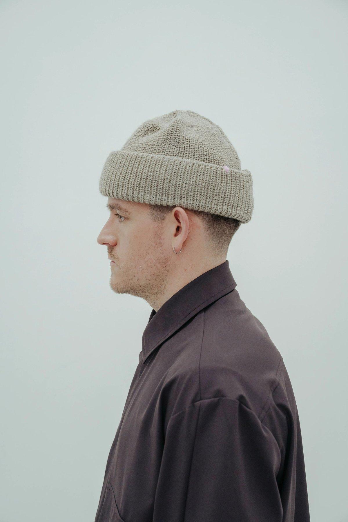 Wool Beanie Dark Sand