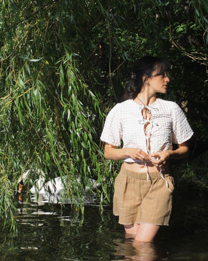 Muslin Embroidered Shorts