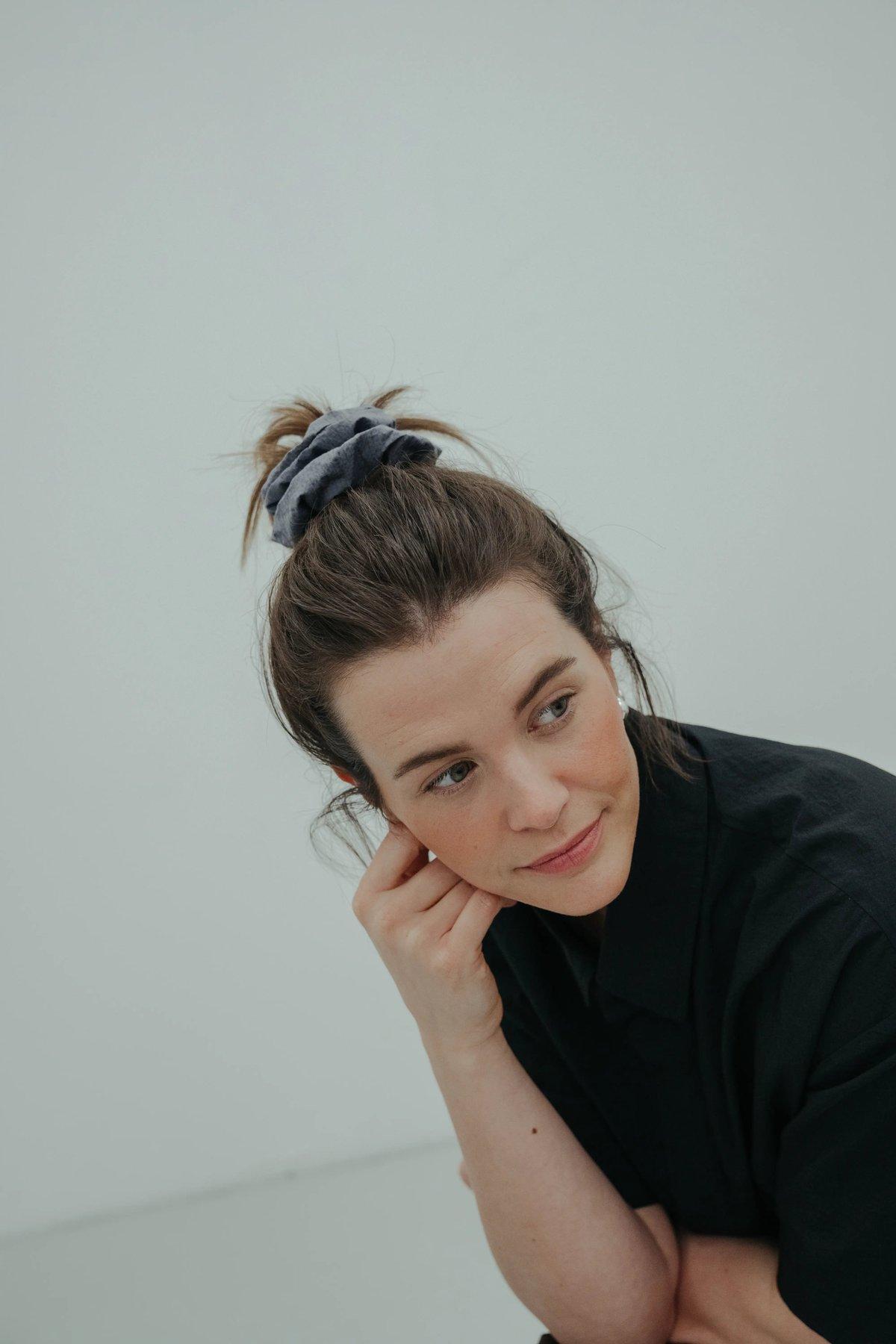 Grey Ripstop Scrunchie
