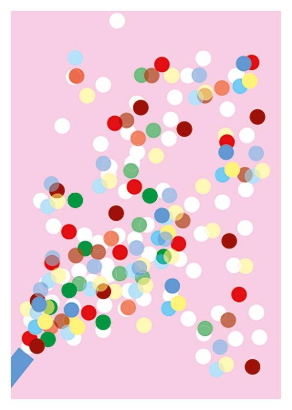 Pink Confetti Cannon Card