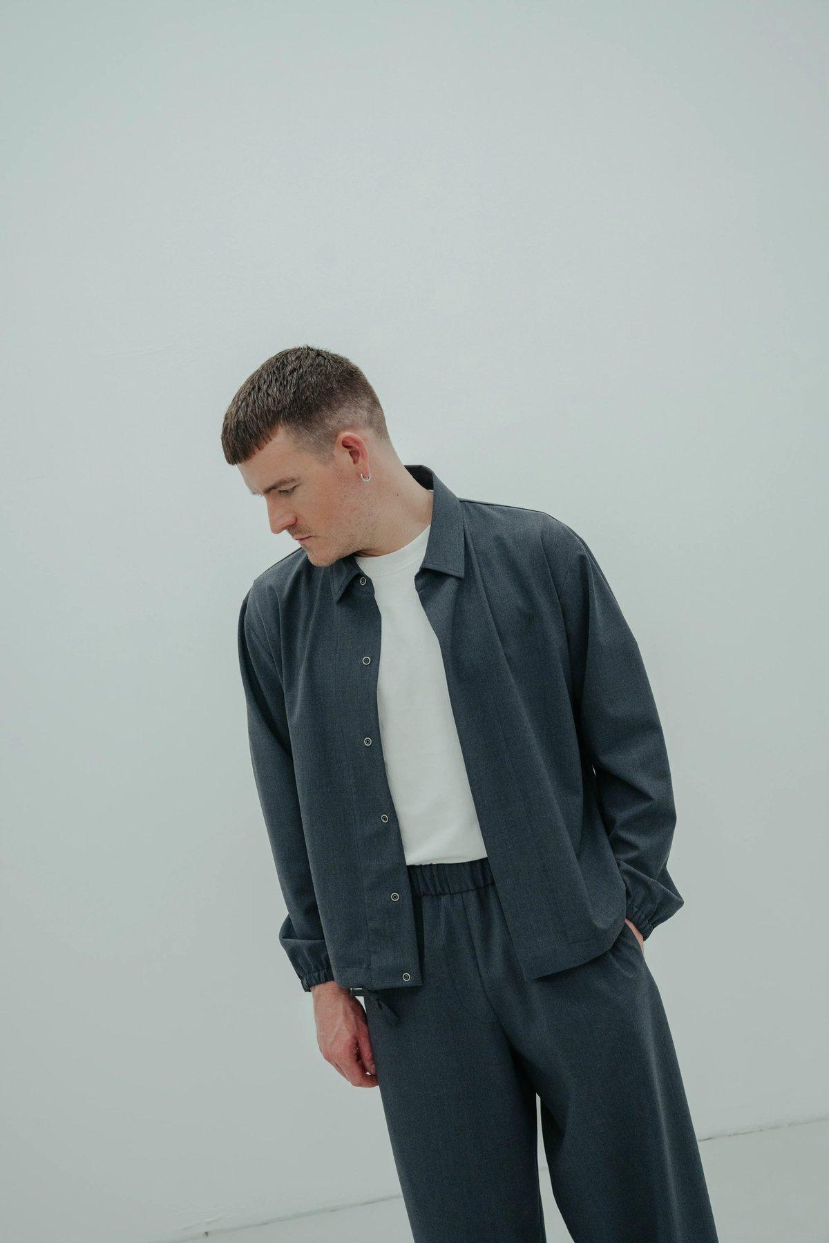 Wool Shirt Jacket Anthracite