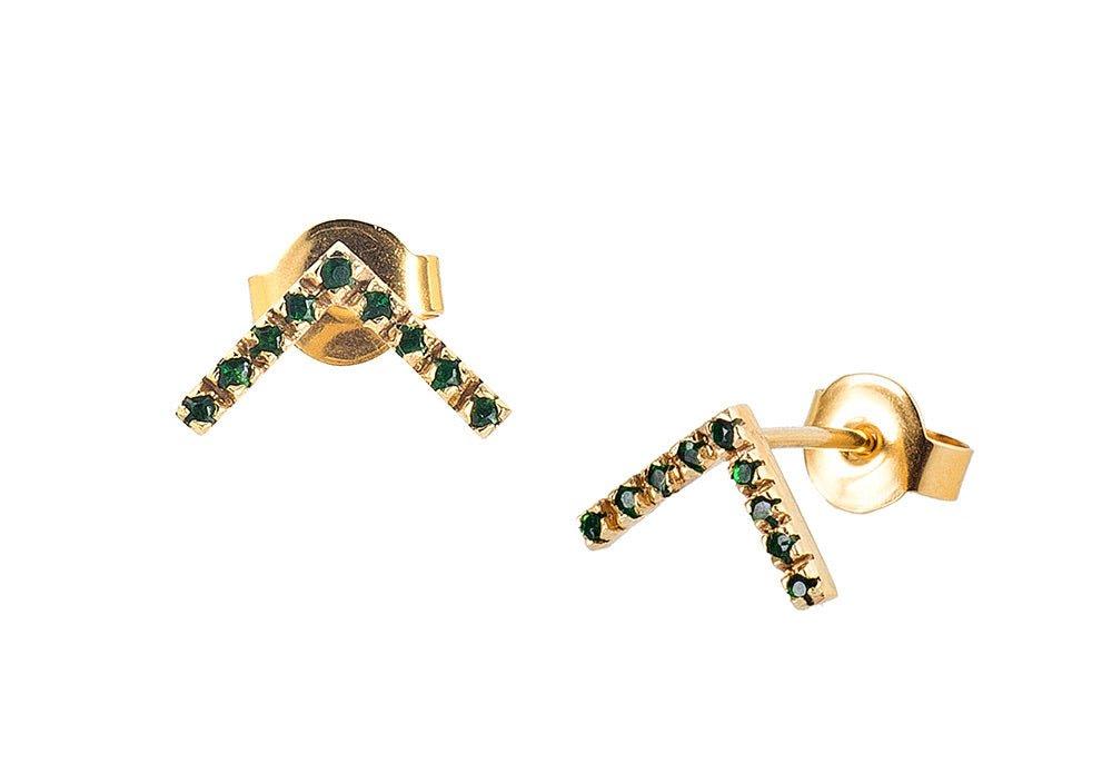 Tsavorite Arrowhead Earrings