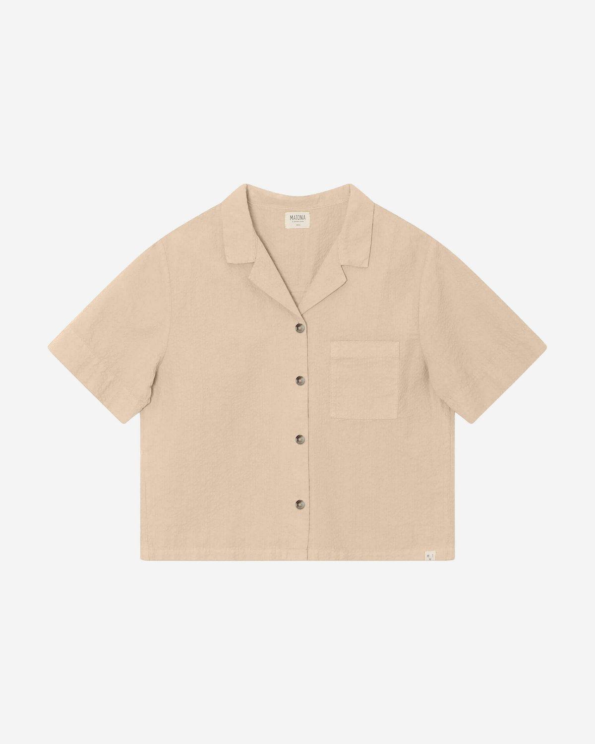 Seersucker Blouse Sand