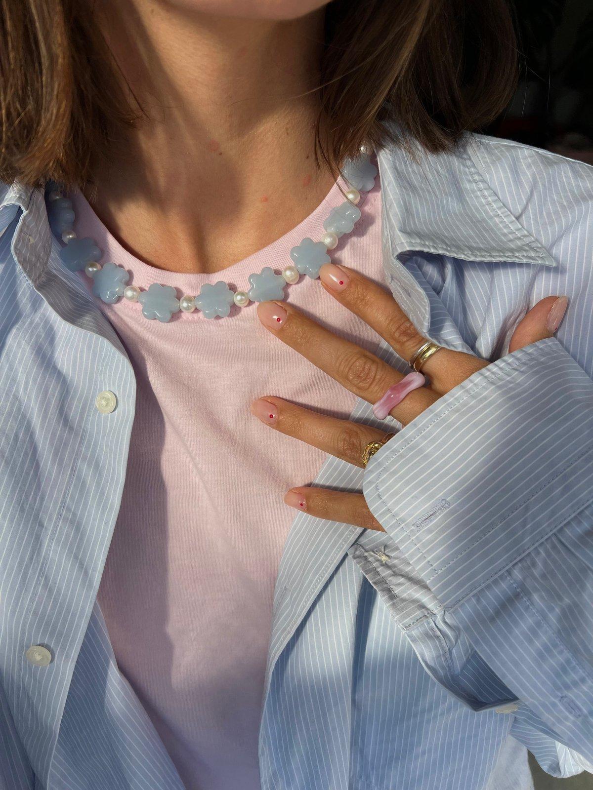 Oria Necklace - Light Blue