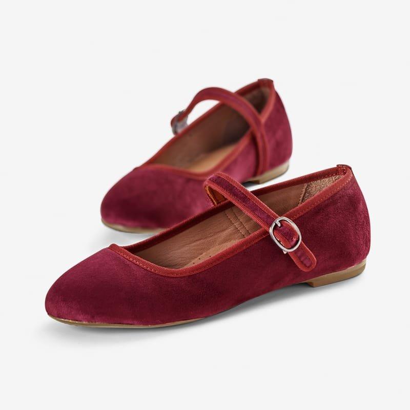 Mary Jane Ballerina Burgundy