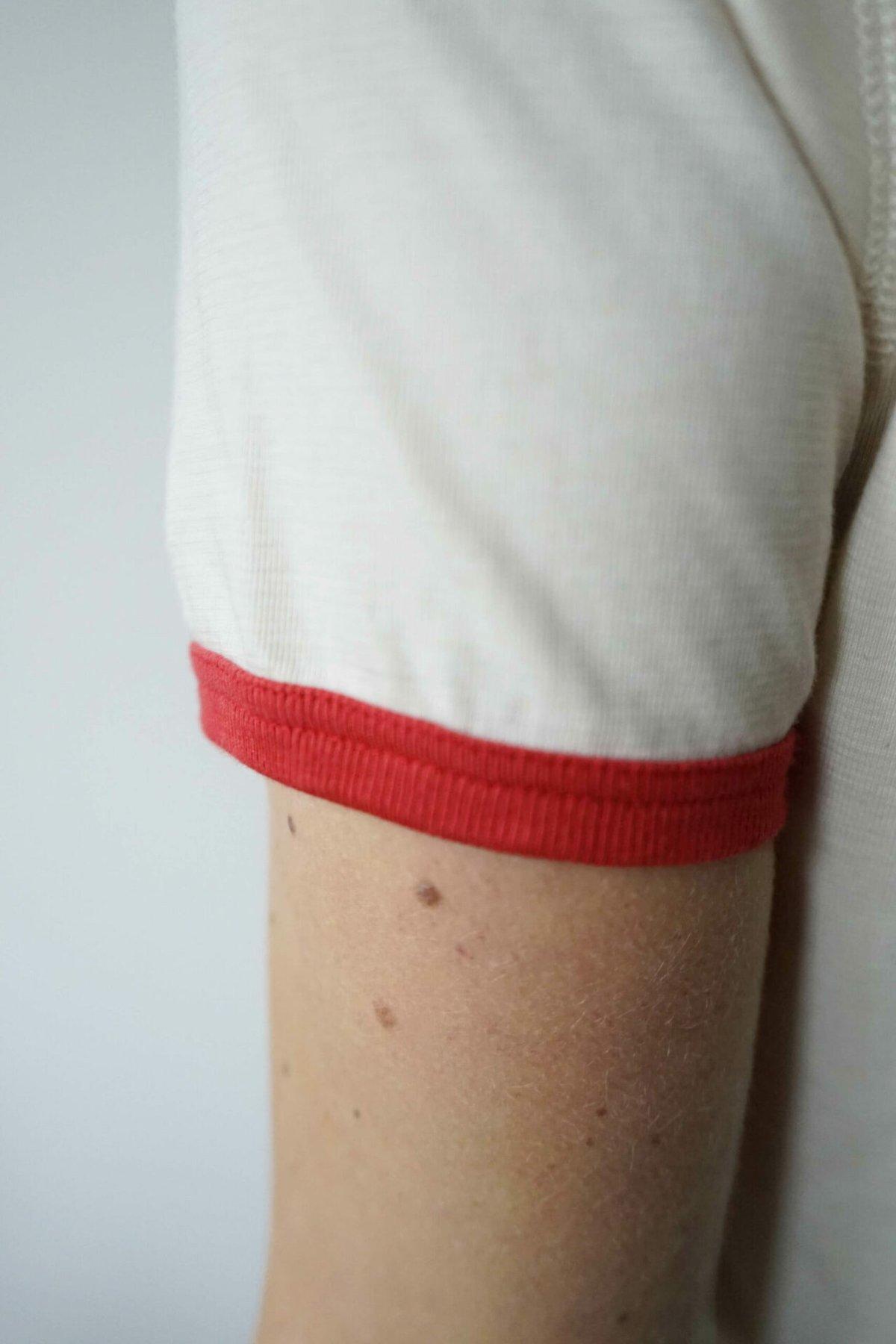 Corita Ecru Red Ringer T-Shirt