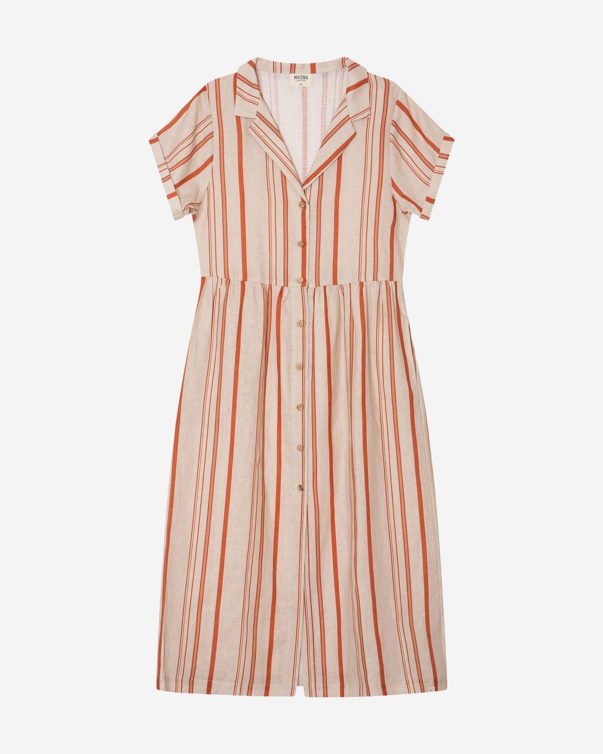 Collared Striped Dress
