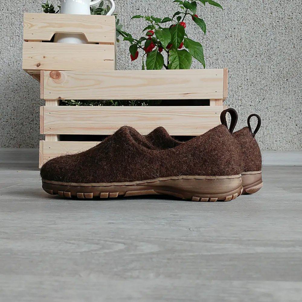Lito Brown Wool Winter Shoes