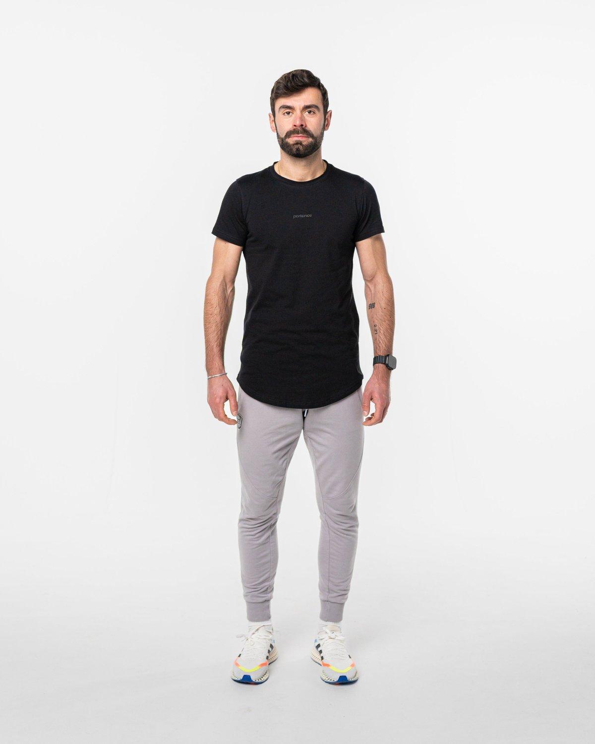 Pima Cotton Tee Round Black