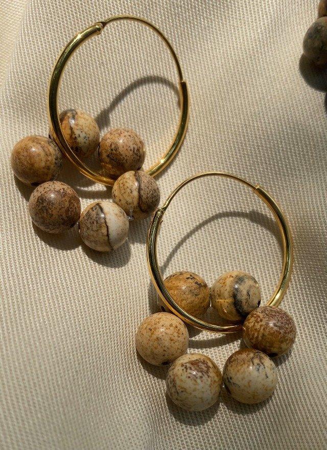 Earth Harmony Jasper Hoops