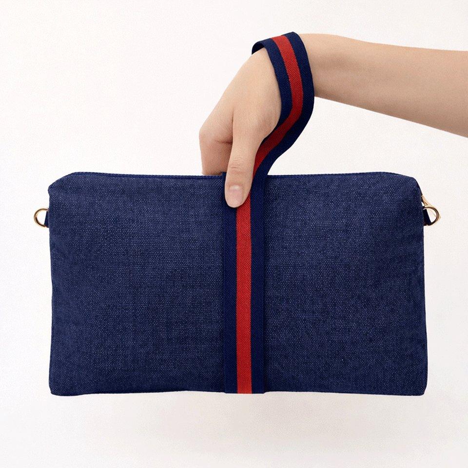 Denim Wristlet Pochette