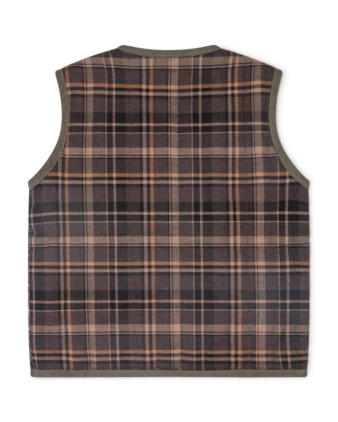 Reversible Vest Dark Tartan