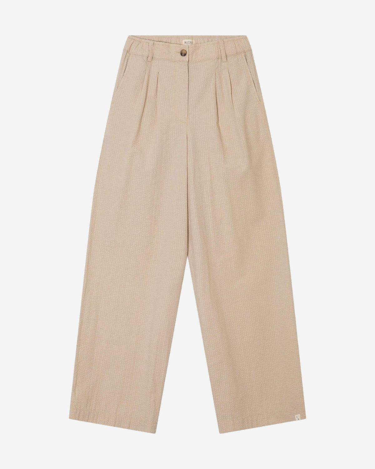 Pleated Pants Sand