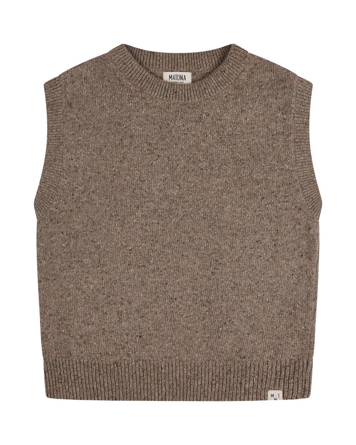 Knit Vest Pebble