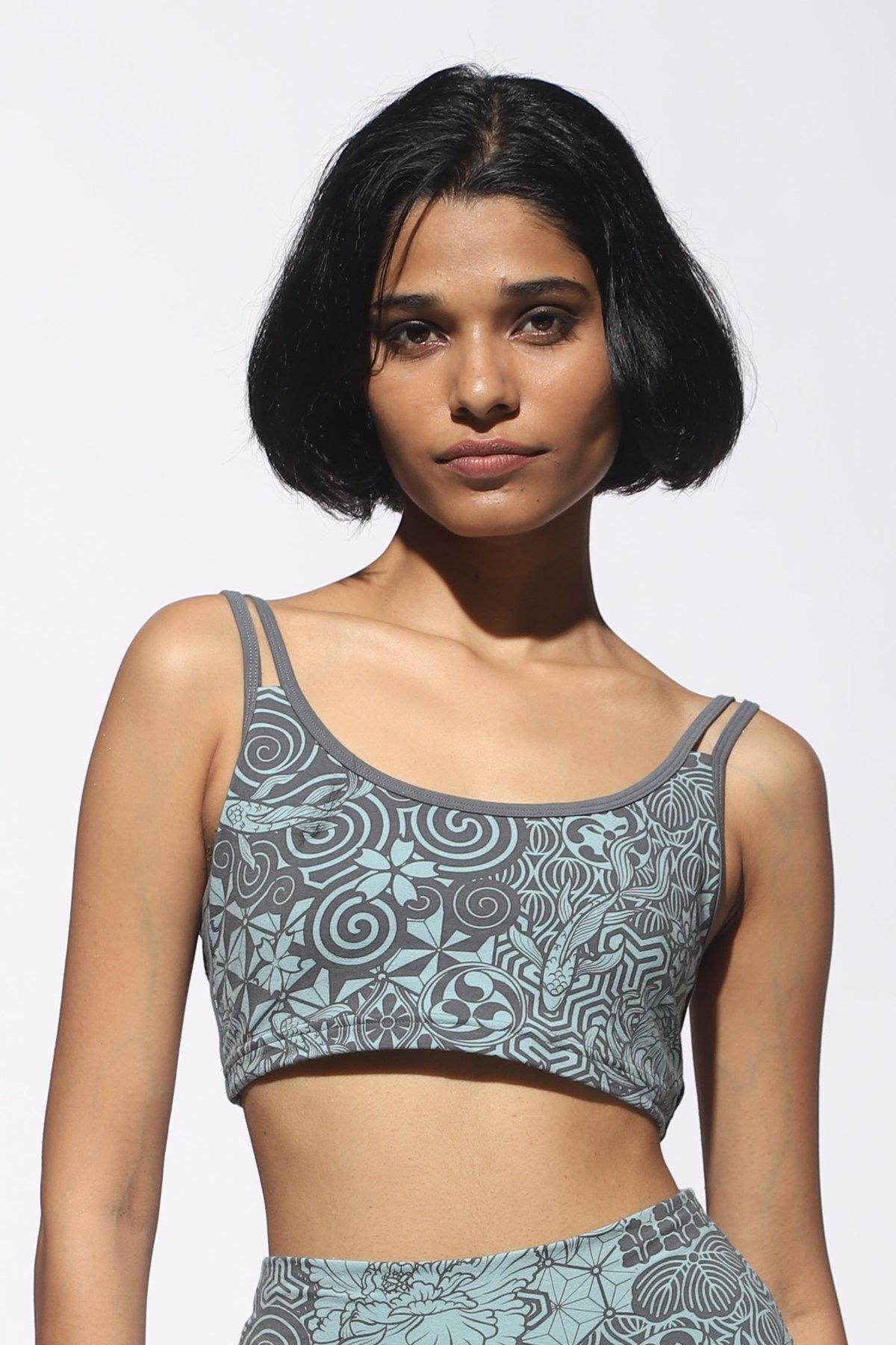 Nagomi Cross Back Bra - Mizu Grey