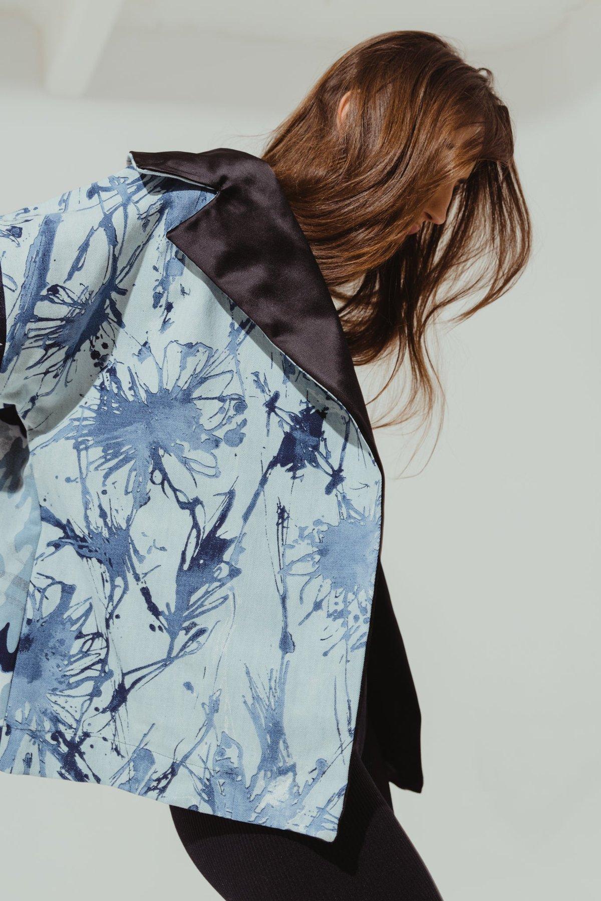 Kimono Denim Patchwork Spray