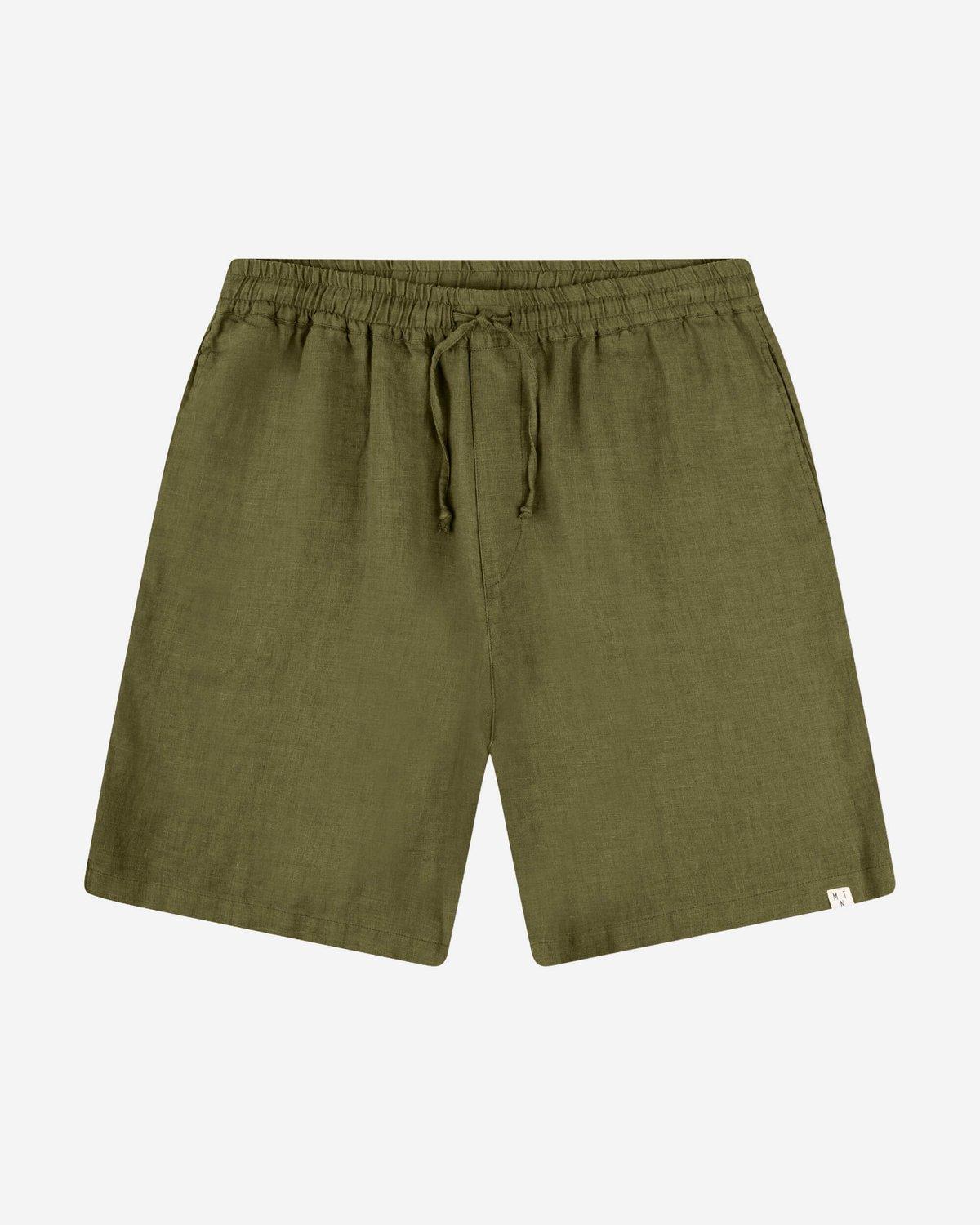 Linen Shorts Olive