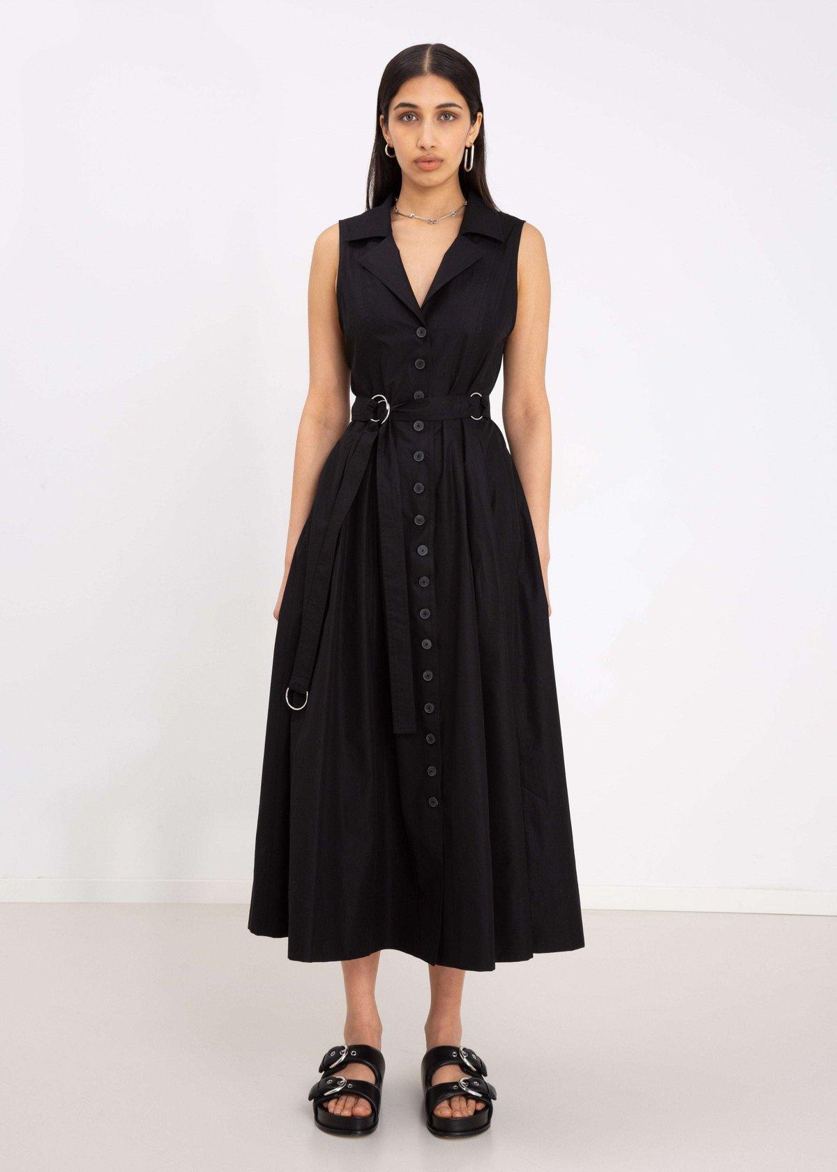 Button Dress - Obsidian