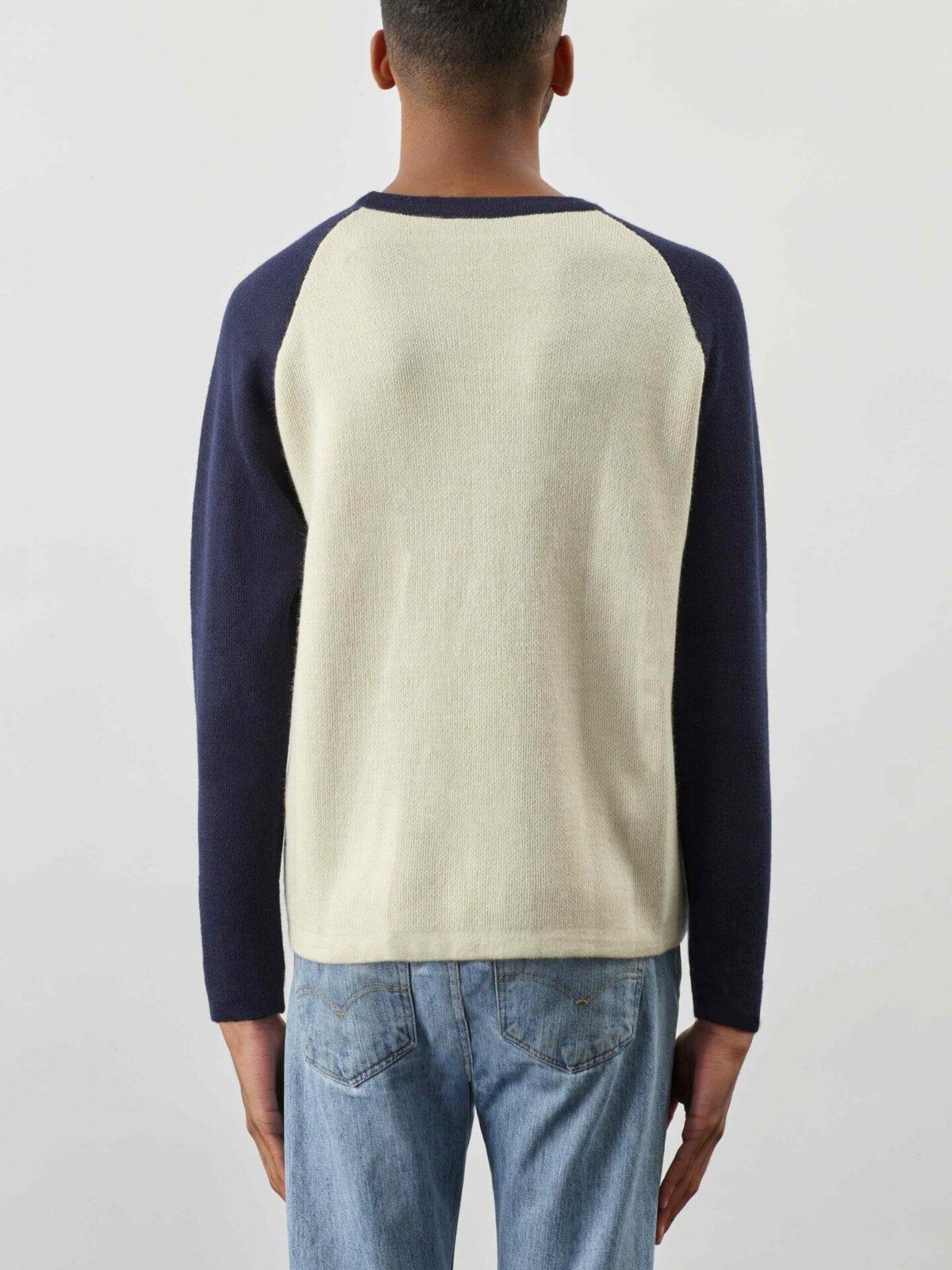 Baseball Navy Raglan Sweater