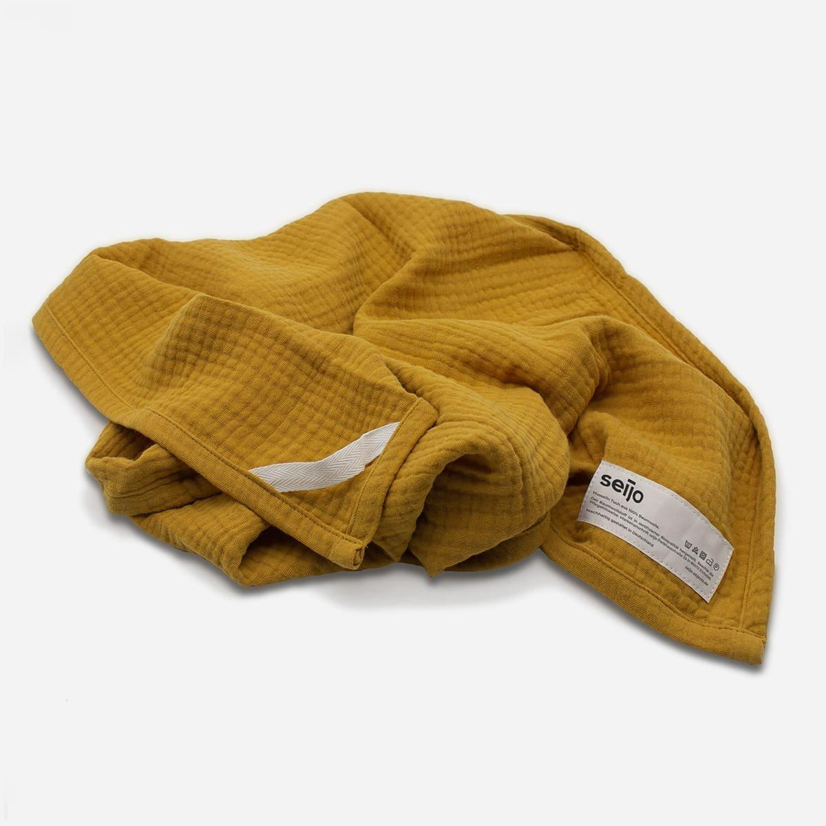 Versatile Ochre Muslin Cloth
