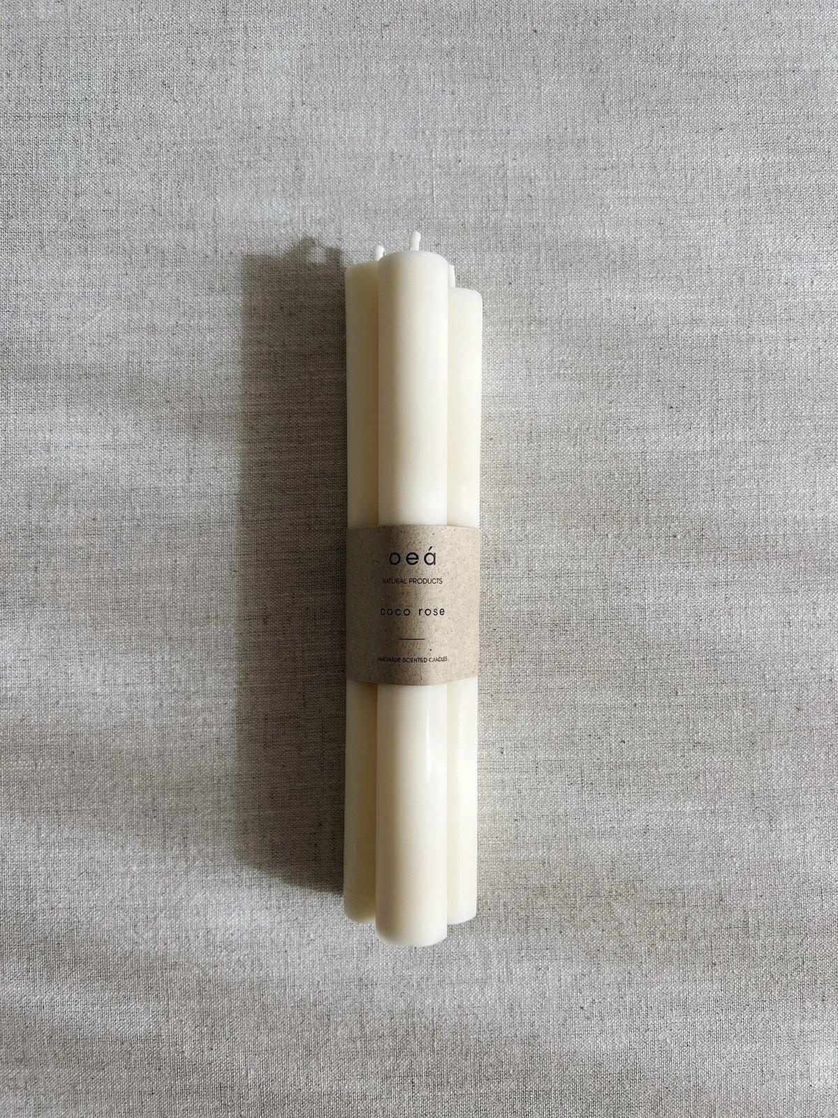 Coco Rose Natural Wax Taper Candles