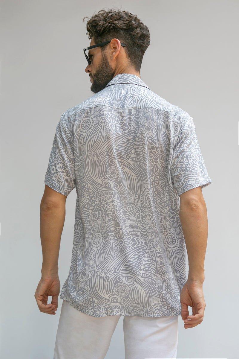 Men Shirt - Tribal Eagle Grey