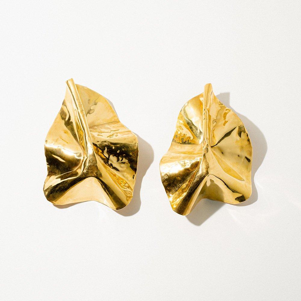 tridacna 18k gold vermeil large