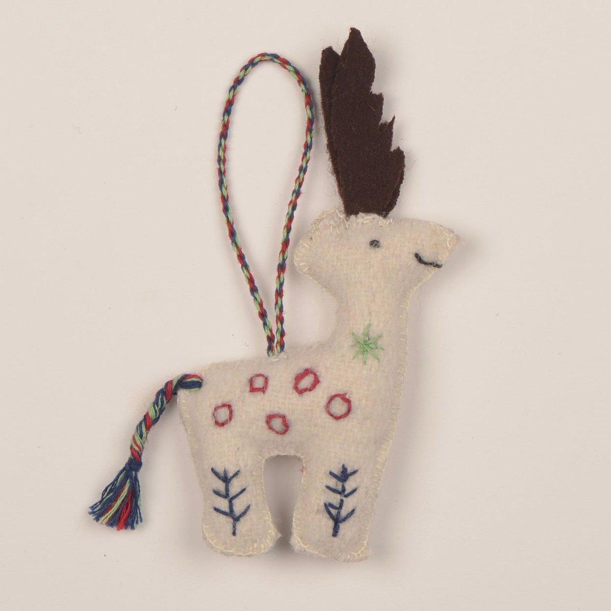 Handmade Felt Deer Ornament