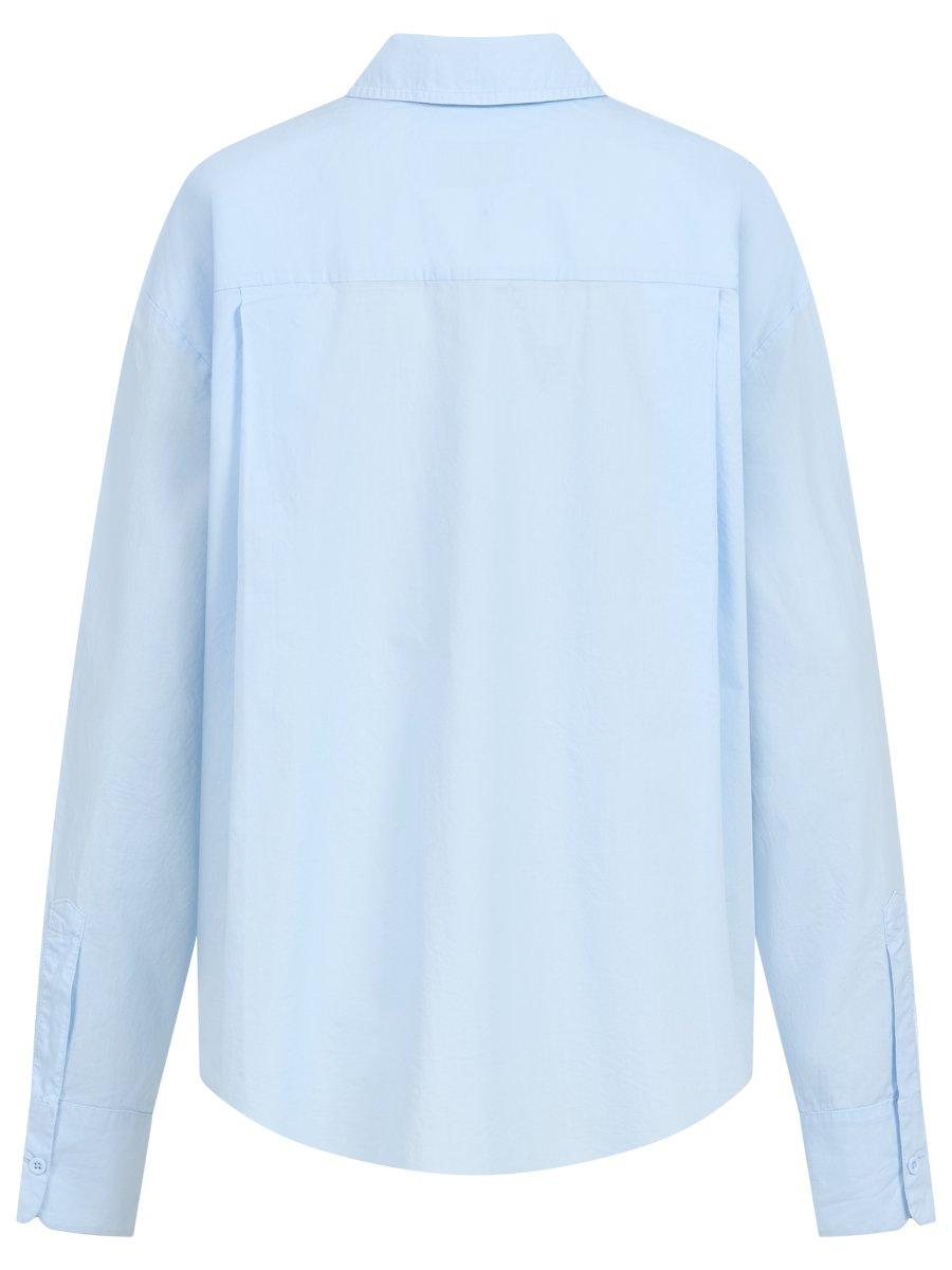 Poplin Blouse Why Light Blue