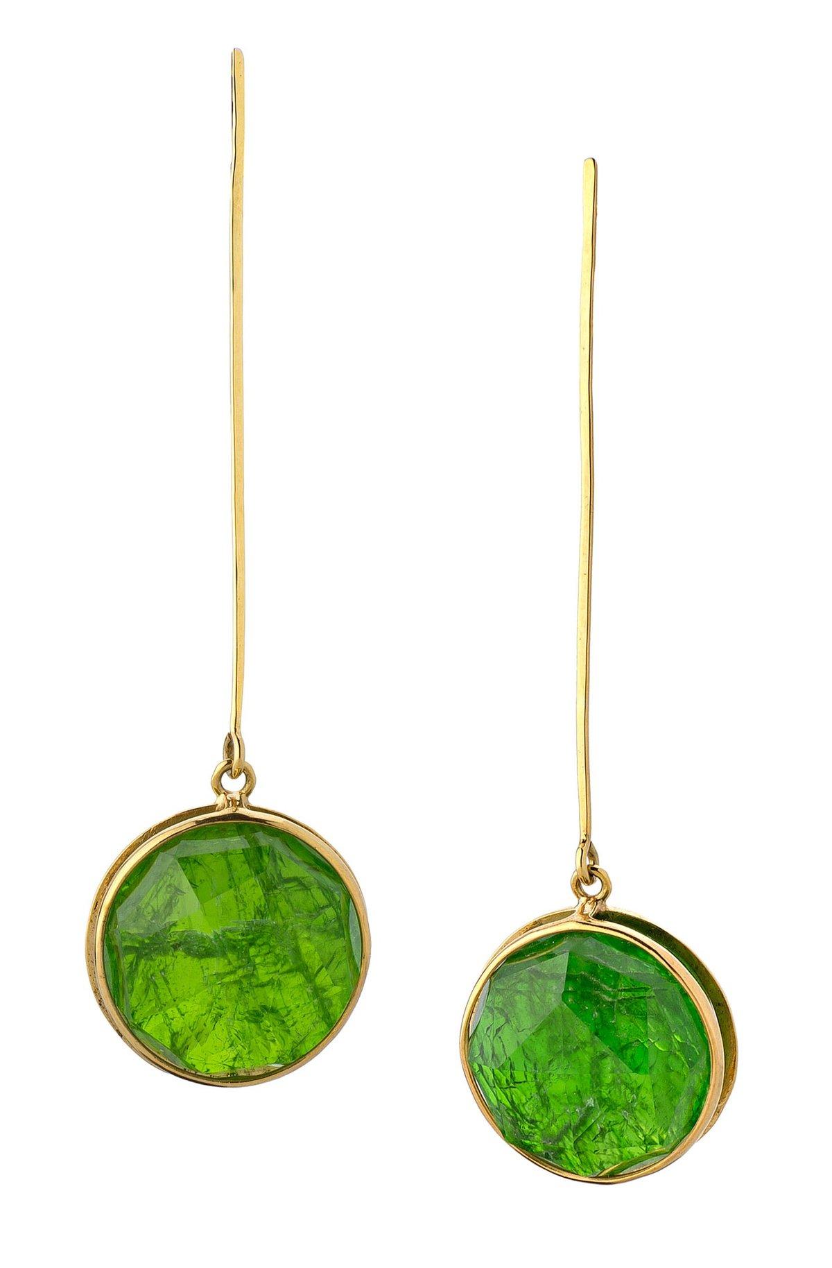 Golden Dioptase Earrings