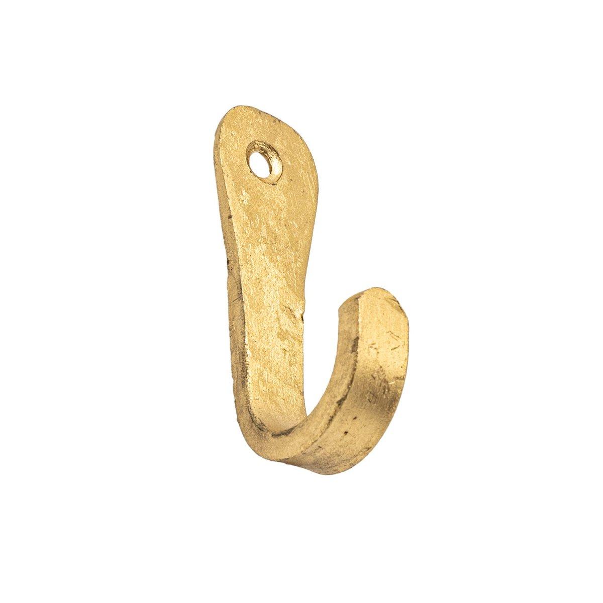 Round Coat Hook Small Brass
