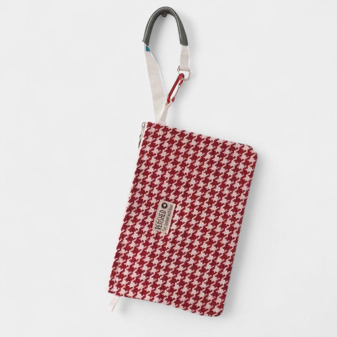 Bag-in-Bag Tweed Red Pouch
