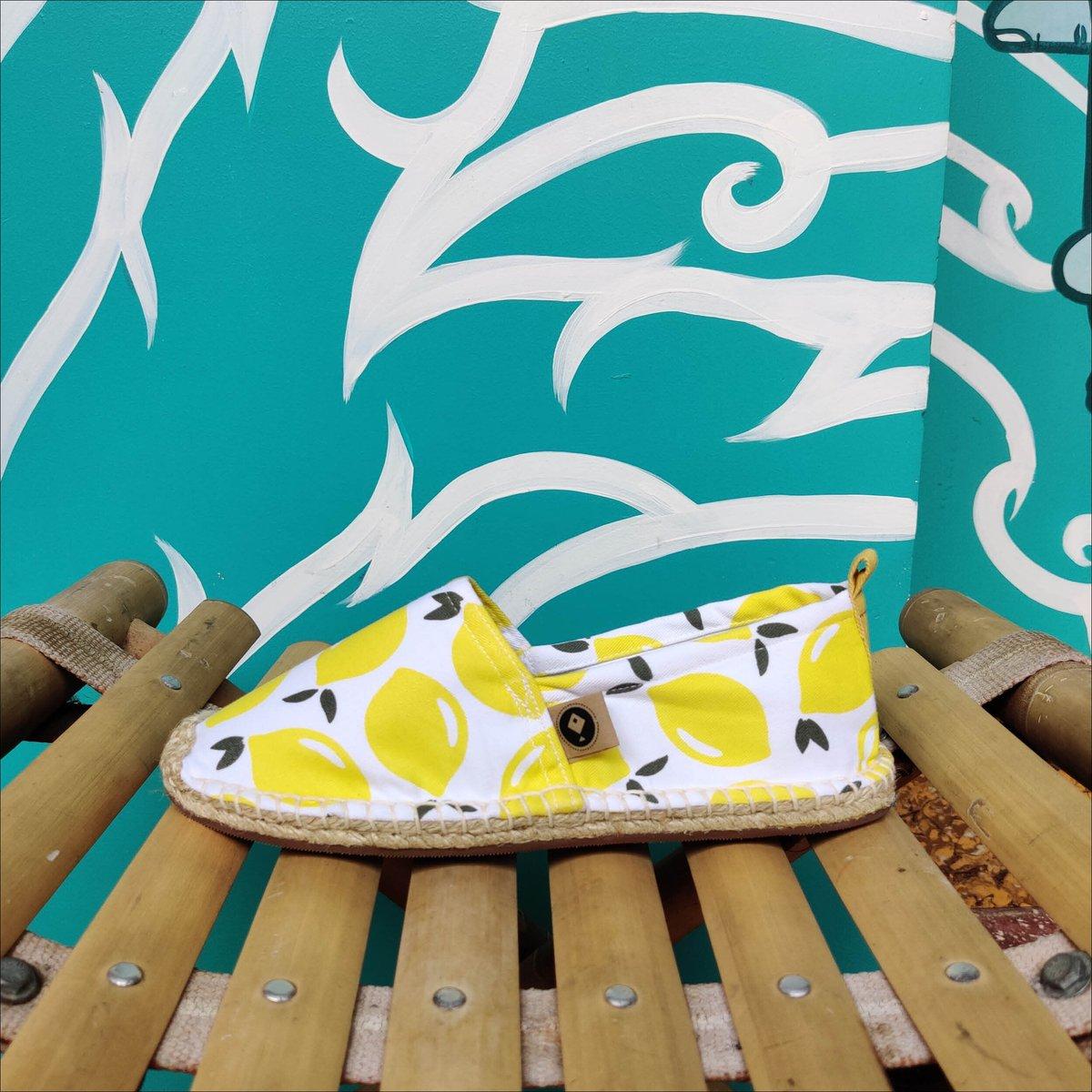 Espadrilles with Lemon Pattern